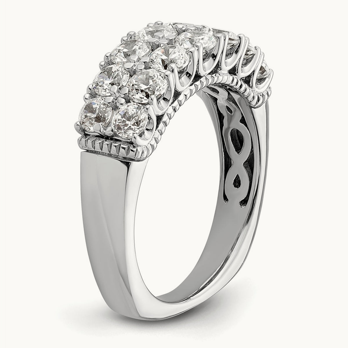 Double Row Band, 1.50 ct tw Lab-Grown Diamond