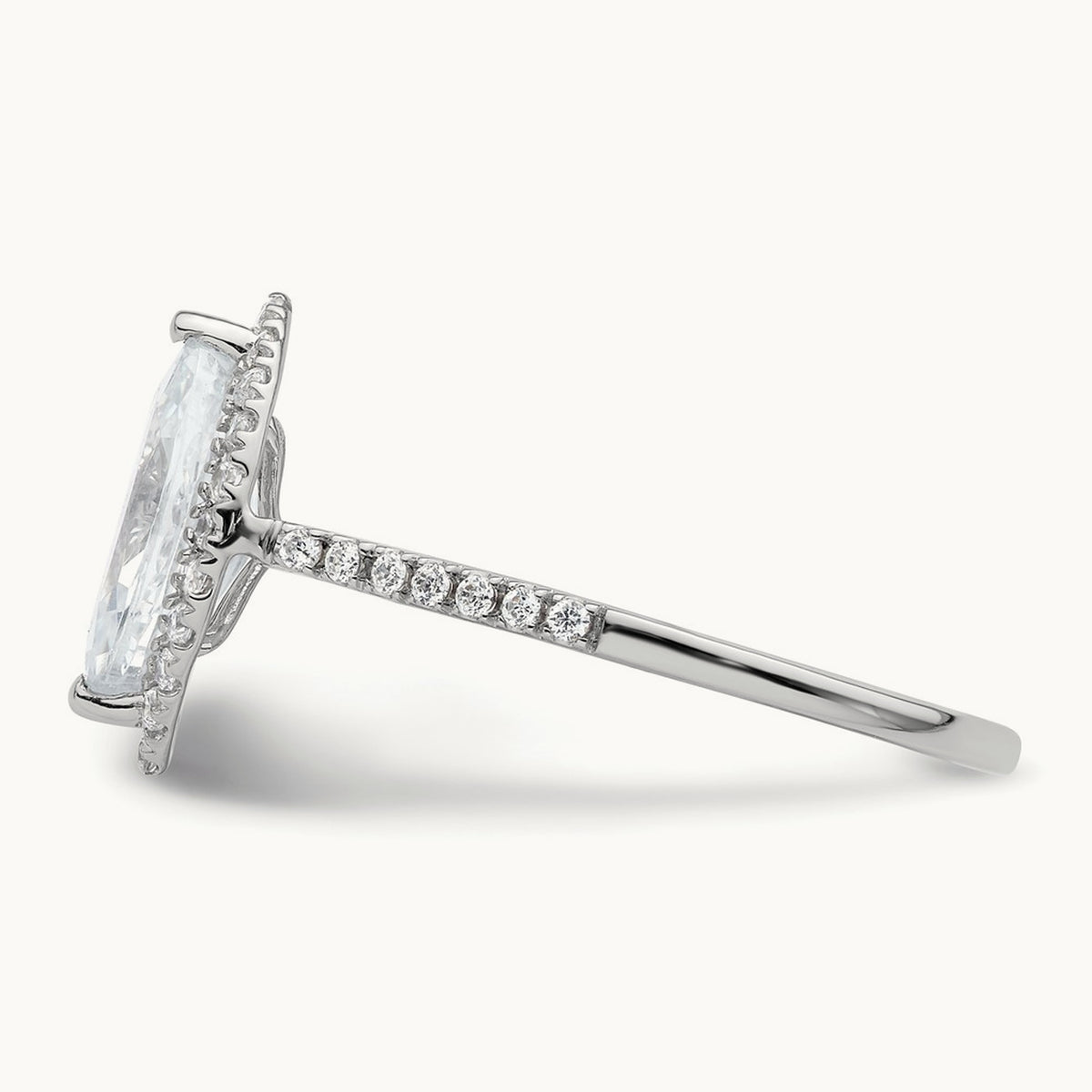 Marquise Halo Semi-Mount Engagement Ring, 0.25 ct tw — 1/3 ct, 14K Two-Tone