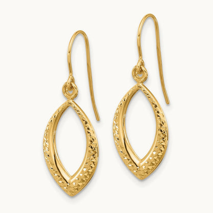 Diamond Cut Dangle Earrings — photo set