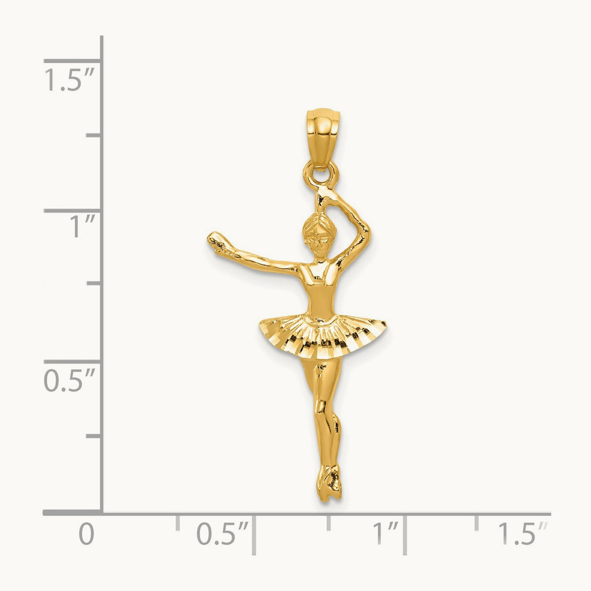 Ballerina Pendant, 14K
