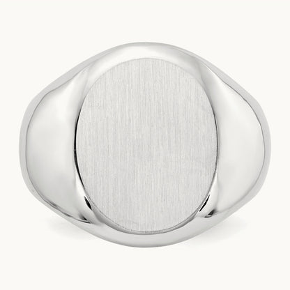 Open Back Mens Signet Ring — photo set