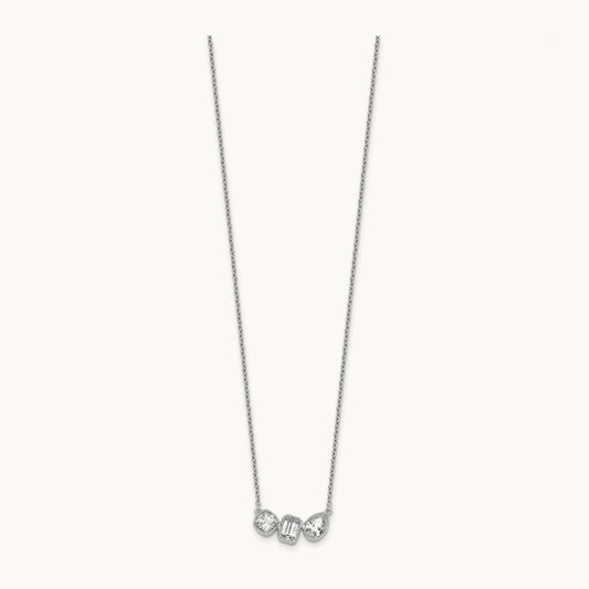 3 Stone Necklace, 1.00 ct tw Lab-Grown Diamond