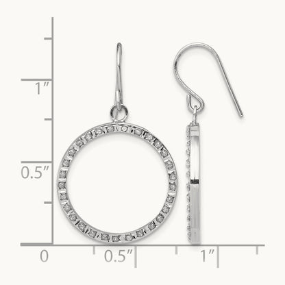 WG Diamond Fascination Dia. Dust/Accent Dangle Circle Earrings, 14K