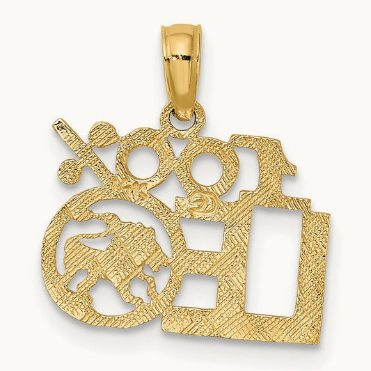 100% LEO Zodiac Charm — 14K Yellow Gold