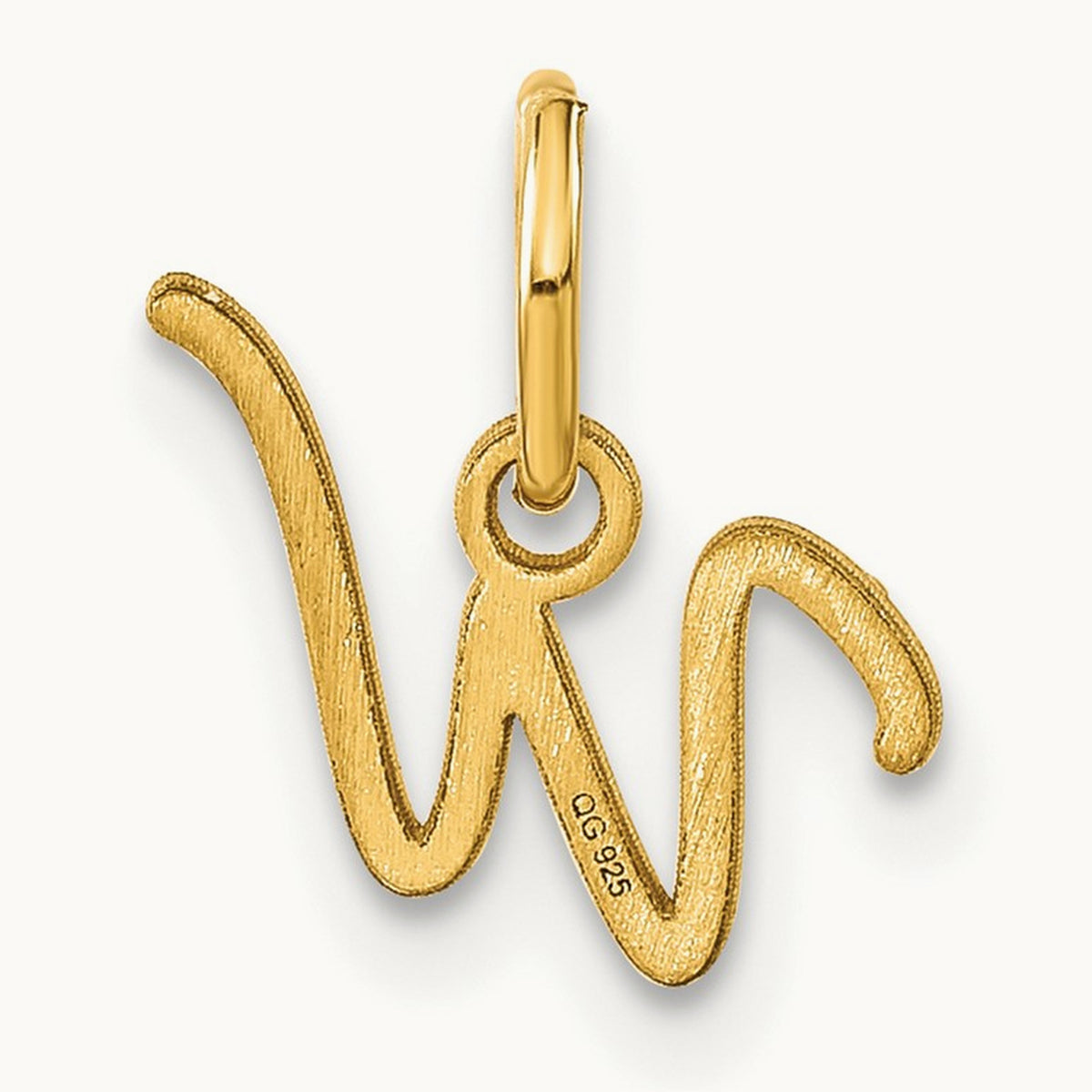 Upper case Initial Charm — 14K Yellow Gold, W