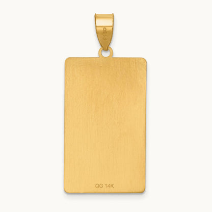The Devil Tarot Card Pendant, 14K Yellow Gold