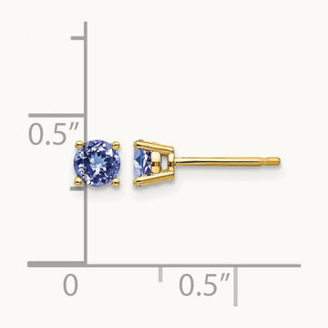 Tanzanite Earrings, 14K