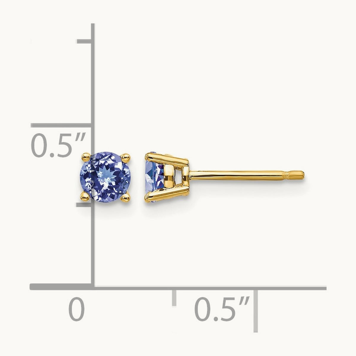 Tanzanite Earrings, 14K