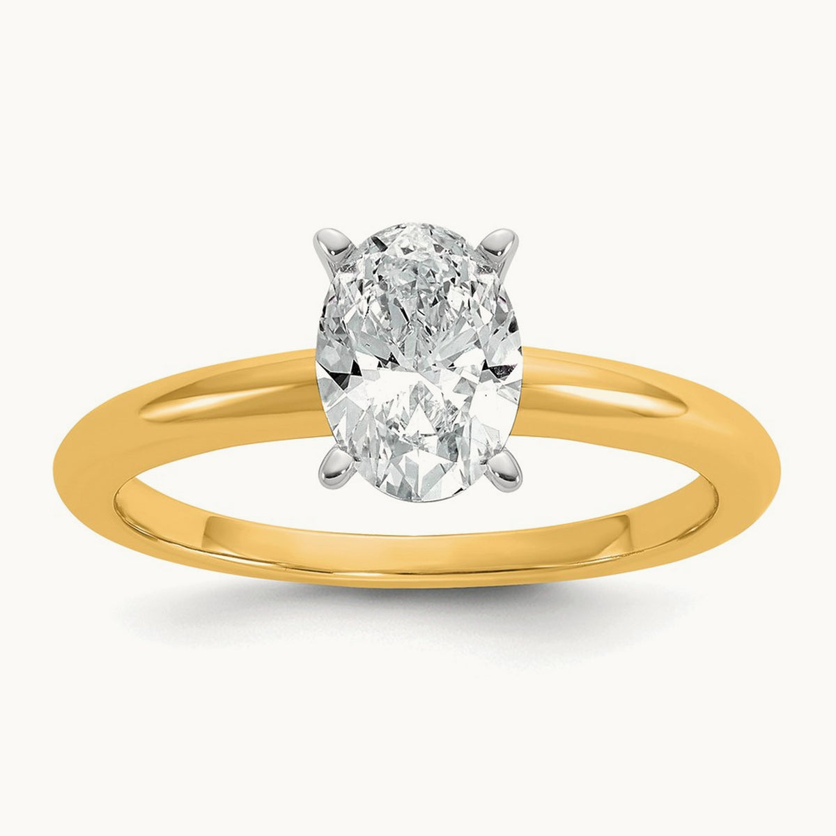 Oval 8X Ring, 1.00 ct tw Lab-Grown Diamond — 14K Two-Tone