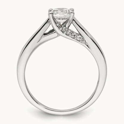 Round Solitaire Semi-Mount Engagement Ring, 0.05 ct tw