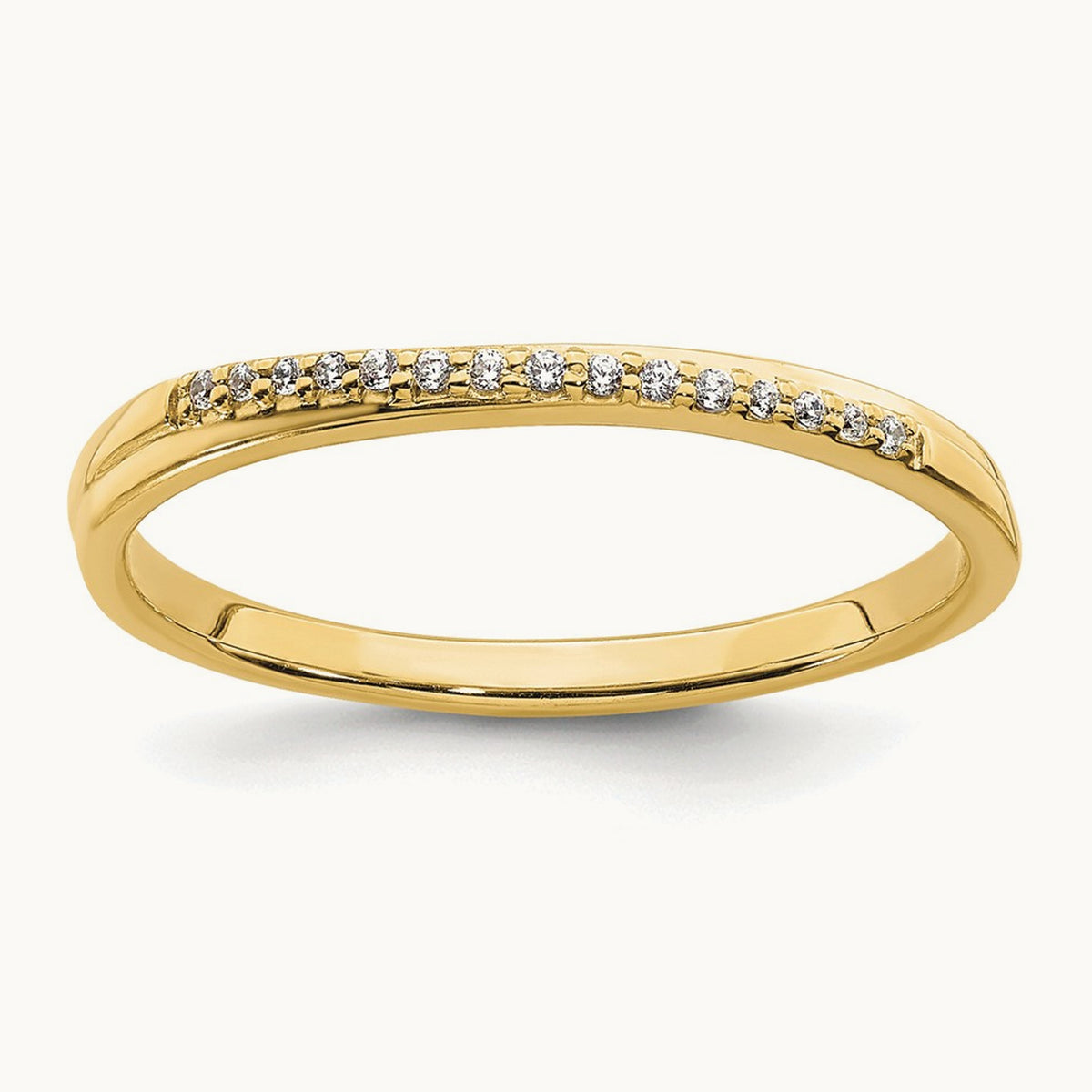Contoured Band, 0.05 ct tw