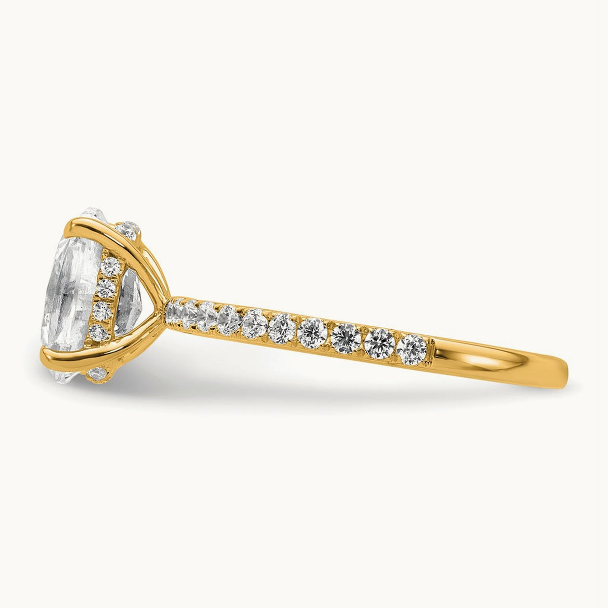 Oval Solitaire Engagement Ring, 1.25-4.50 ct tw Lab-Grown Diamond — 14K Yellow Gold, 7 (2)