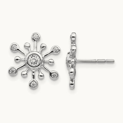 Diamond Snowflake Earrings — photo set