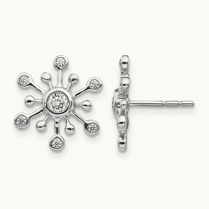 Diamond Snowflake Earrings — photo set