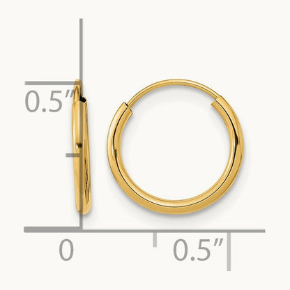 Madi K Endless Hoop Earrings, 14K