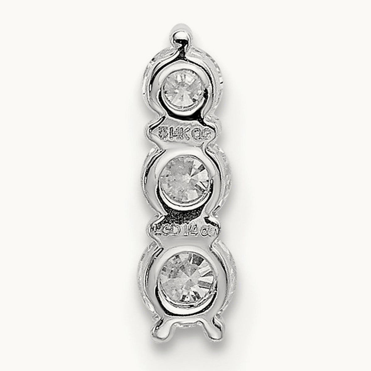 3 Stone Chain Slide, 1/4-1 ct Lab-Grown Diamond