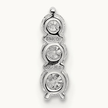 3 Stone Chain Slide, 1/4-1 ct Lab-Grown Diamond