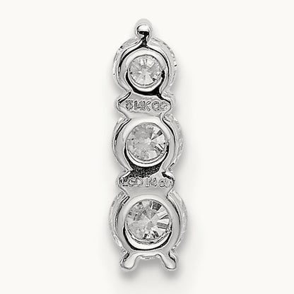 3 Stone Chain Slide, 1/4-1 ct Lab-Grown Diamond