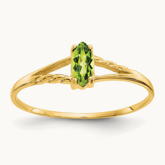 Peridot Birthstone Ring, 14K
