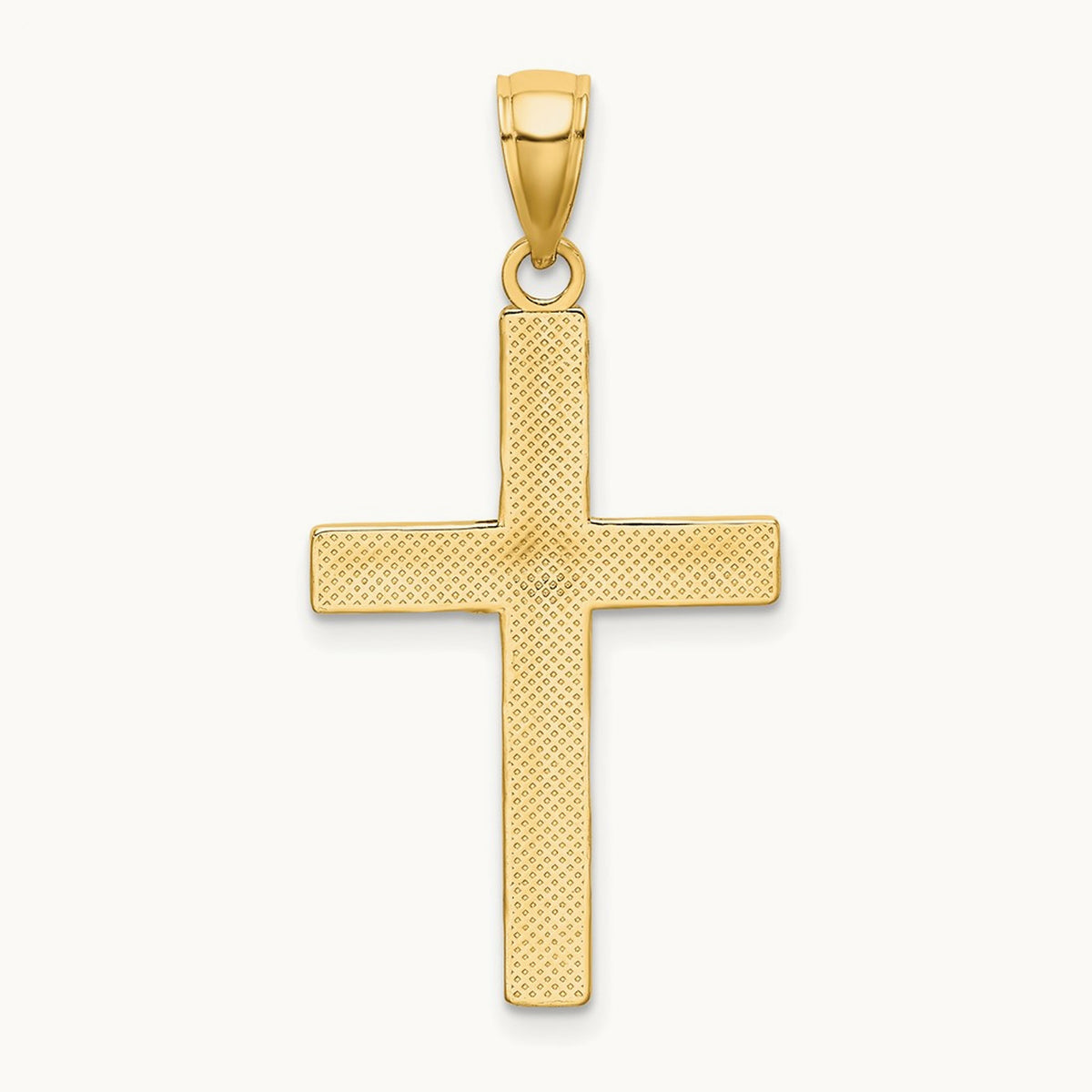 Tubular Cross Charm, 14K