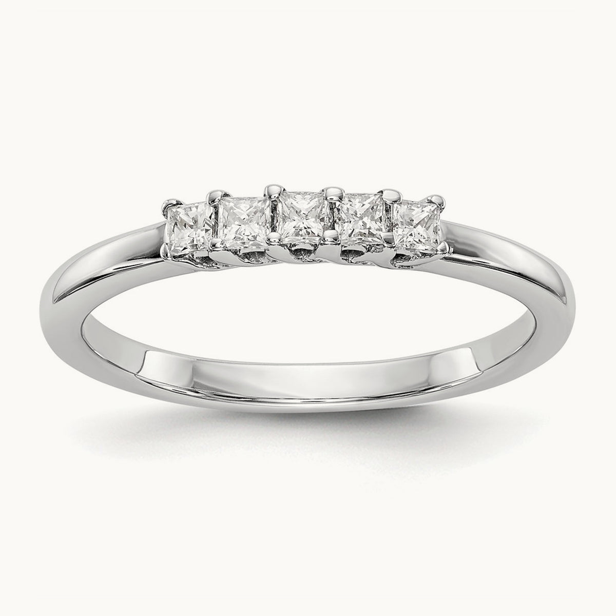 Princess-Cut 5-Stone Band — 1/4 ct, 7