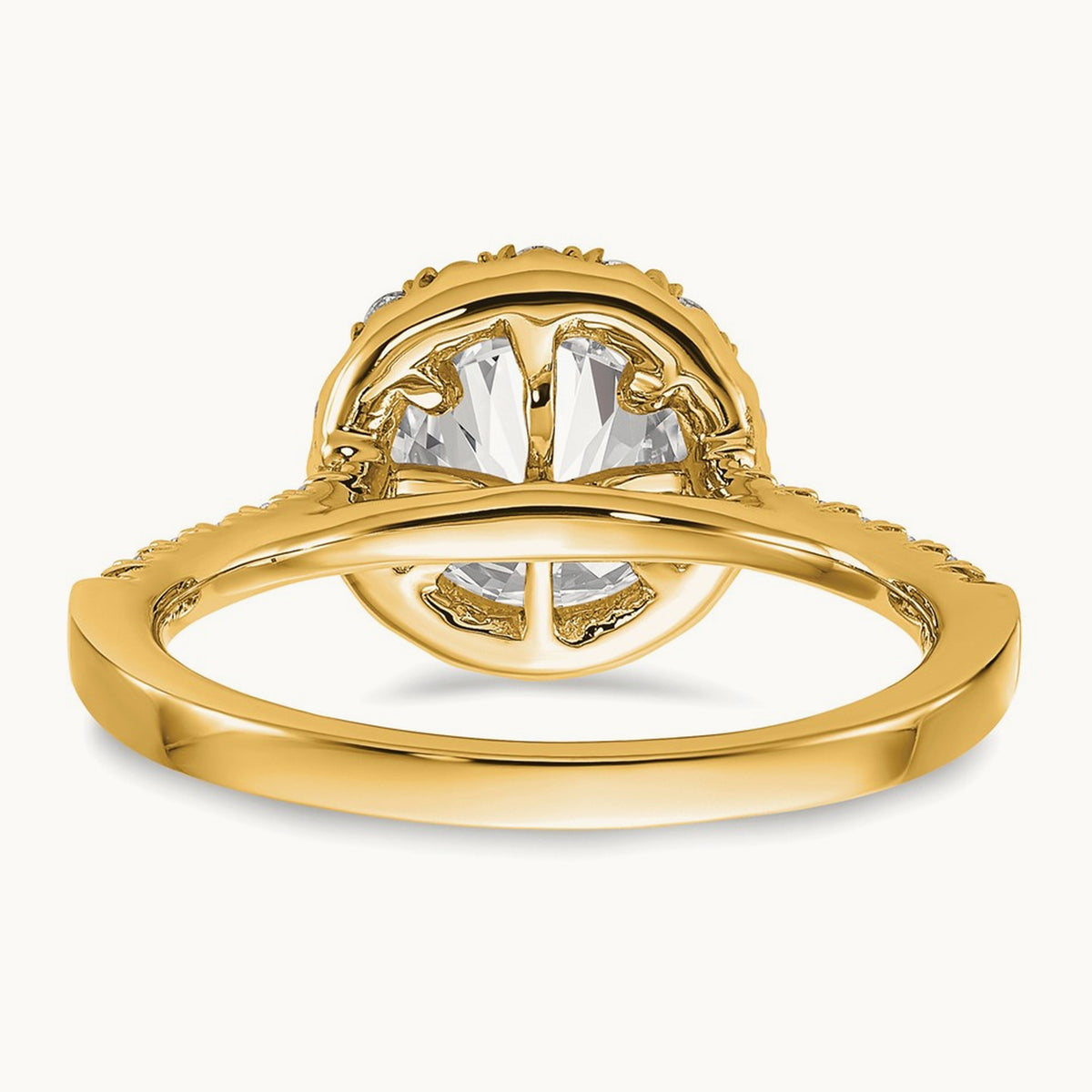 Semi-Mount Engagement Ring, 0.25-0.50 ct tw Lab-Grown Diamond — 1/2 ct (holds 1 1/2 ct center) · VS/SI (Great), 14K Yellow Gold, 7