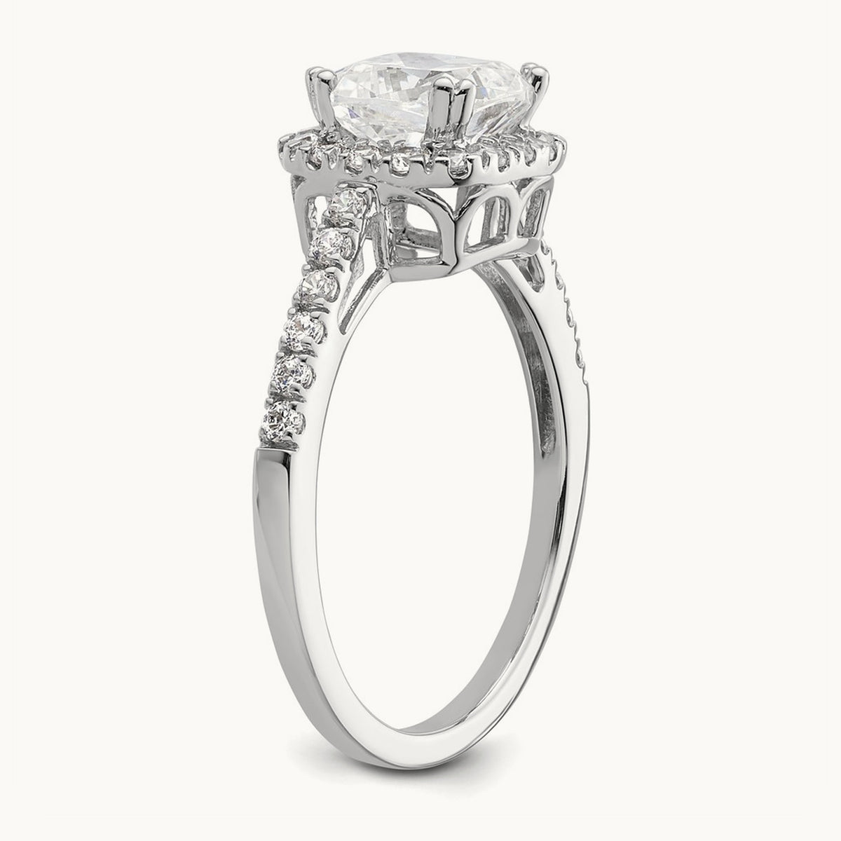 Cushion Semi-Mount Halo Engagement Ring — 2/5 ct, Standard, 7