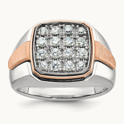 Cluster Men's Ring, 1.00 ct tw Lab-Grown Diamond