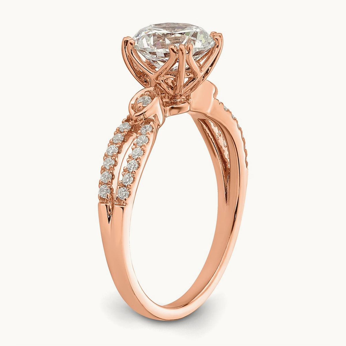 Round Semi-Mount Engagement Ring — 2 ct, 7