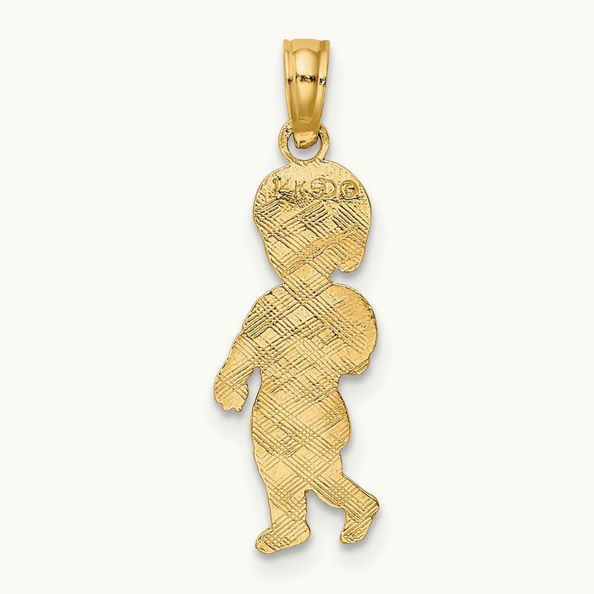 Little Boy Walking Charm, 14K