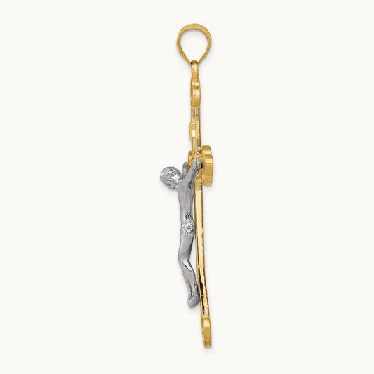 INRI Crucifix Pendant, 14K Two-tone