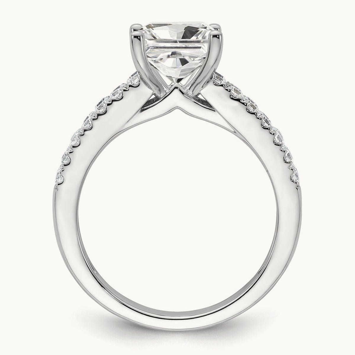 Princess Center Semi-Mount Engagement Ring, 0.50 ct tw Lab-Grown Diamond