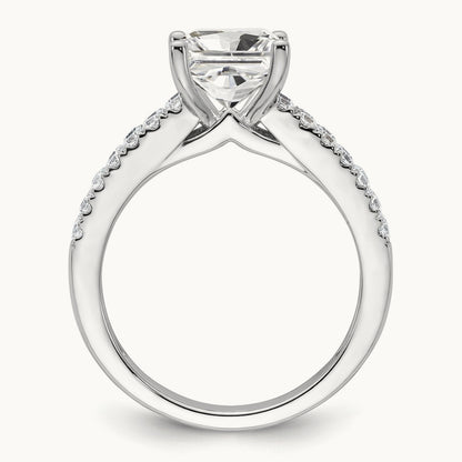 Princess Center Semi-Mount Engagement Ring, 0.50 ct tw Lab-Grown Diamond