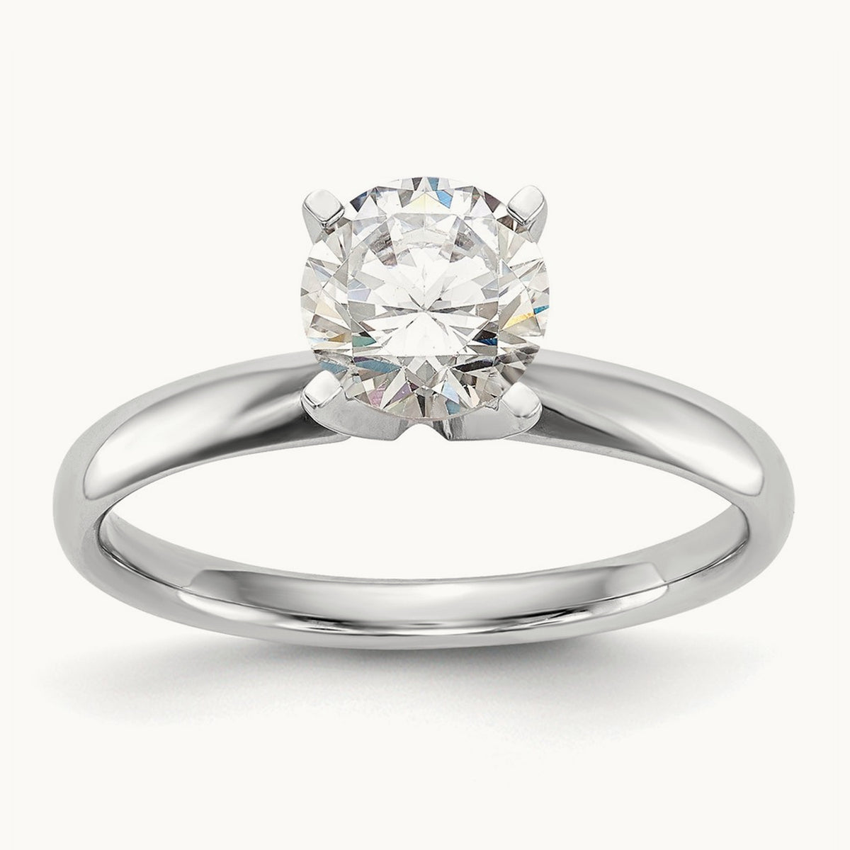 1.5ct. Lightweight 4-Prong Solitaire Mounting, 14K White Gold