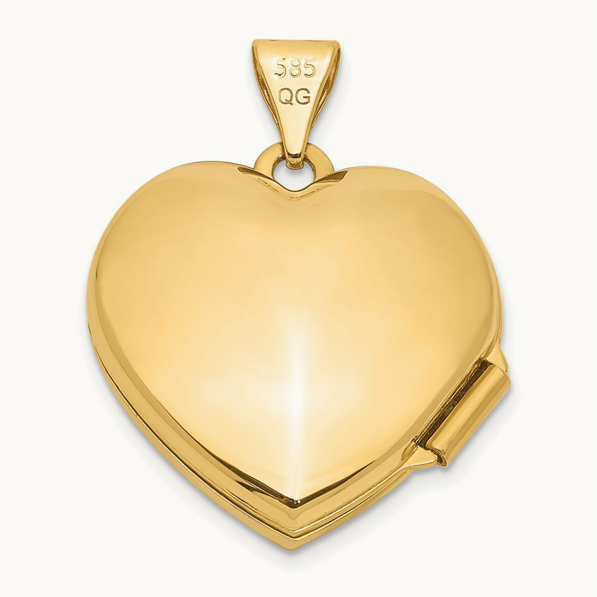 Double Heart Locket — 14K Yellow Gold, 24mm