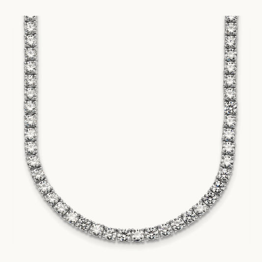 Straight Tennis Necklace, 23 3/8-30 5/8 ct Lab-Grown Diamond