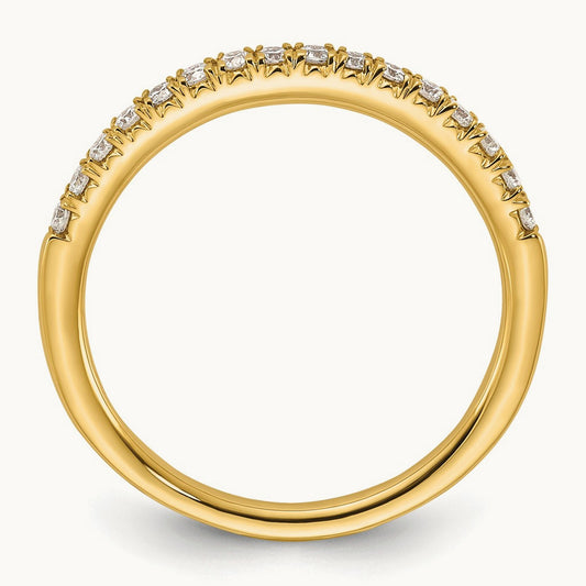Wedding Band, 0.25 ct tw Lab-Grown Diamond — 14K Yellow Gold