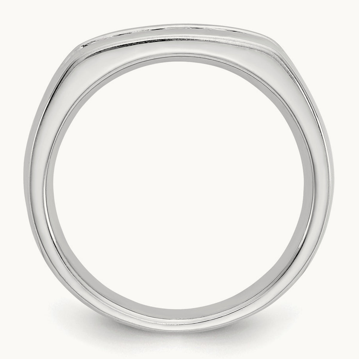5-Stone Diamond Channel Band, 14K White Gold