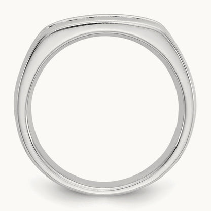 5-Stone Diamond Channel Band, 14K White Gold