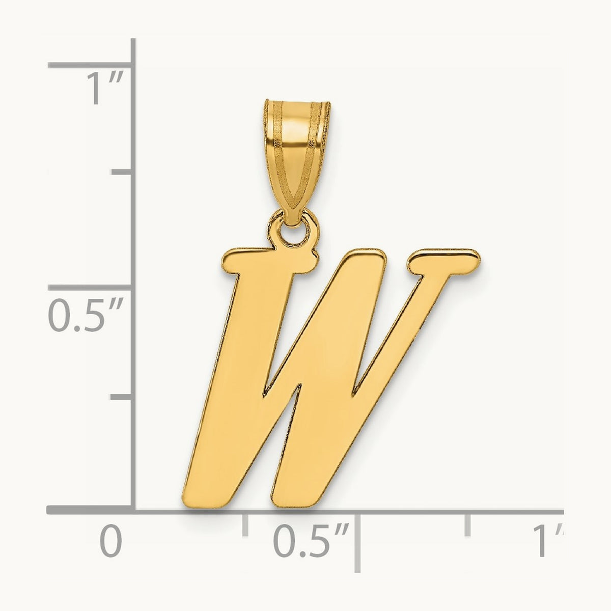 Polished Initial Pendant — W