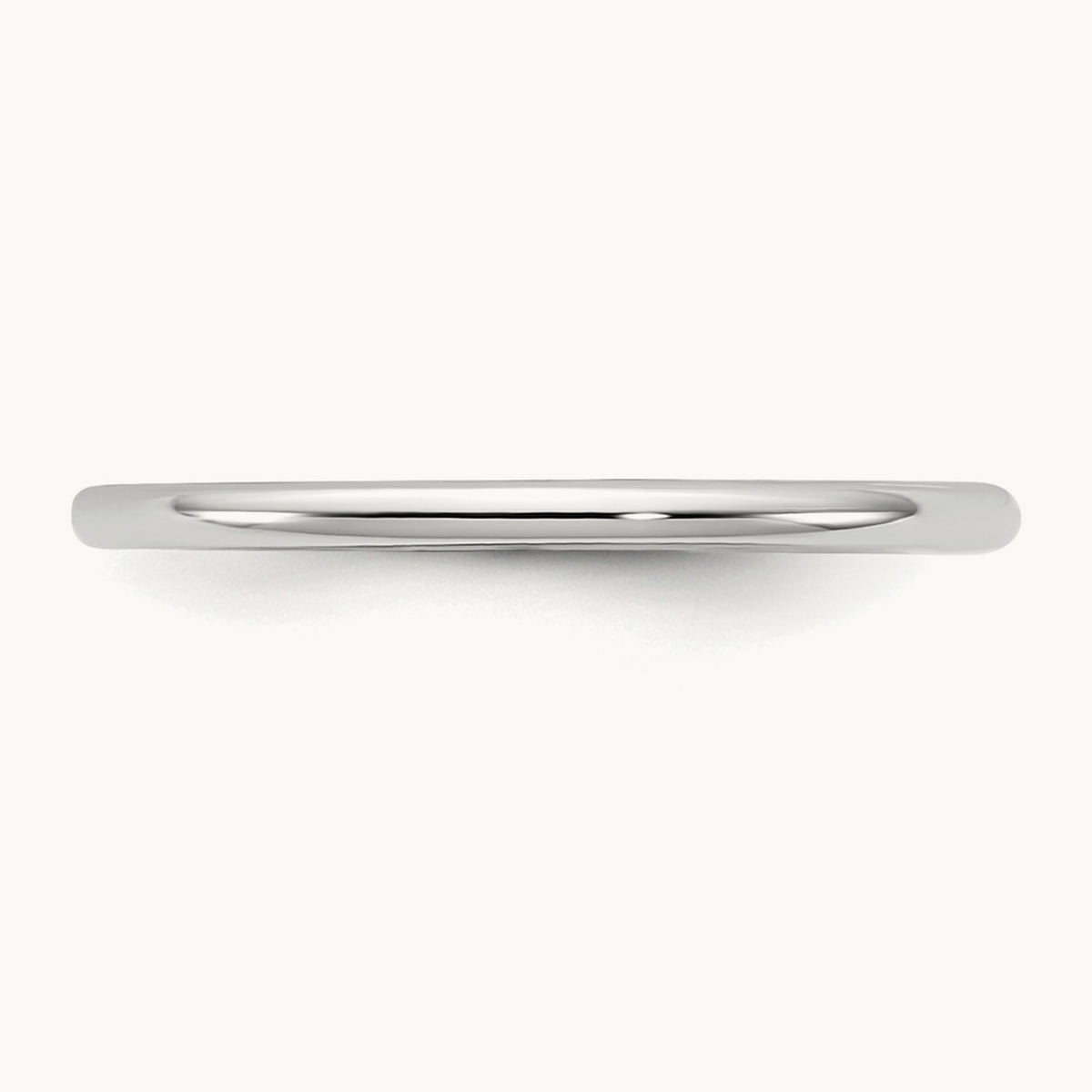 Lightweight Comfort Fit Band, 1.5mm, 10K White Gold