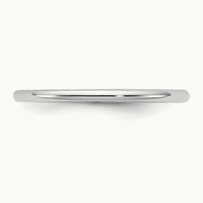 Lightweight Comfort Fit Band, 1.5mm, 10K White Gold