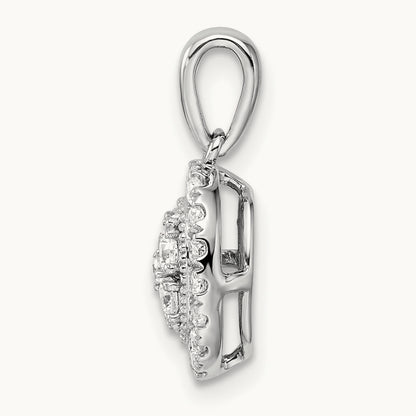 Oval Halo Pendant, 0.50 ct tw Lab-Grown Diamond