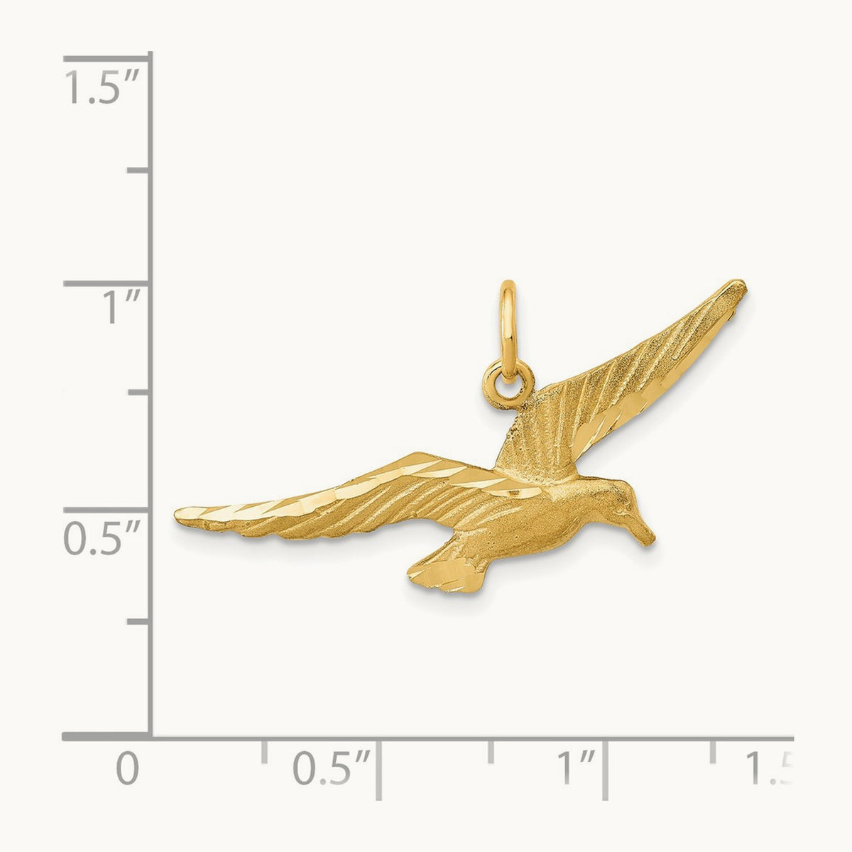 Seagull Charm, 14K