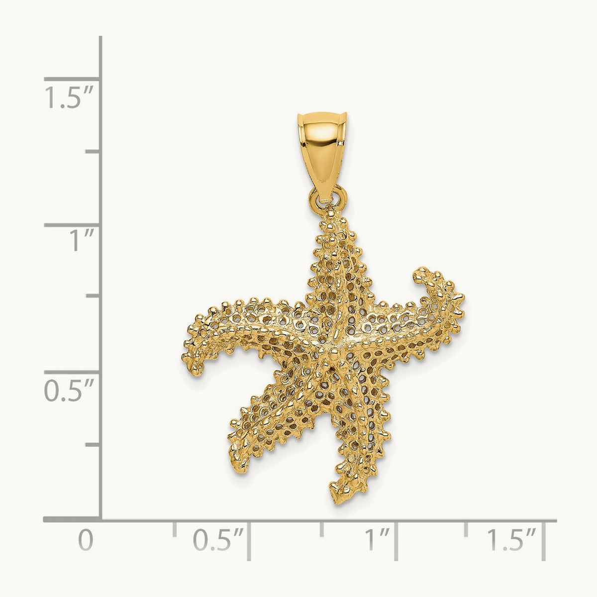 Starfish Pierced Charm, 14K