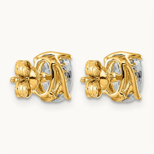 Oval Center Twist Earrings, 2.00 ct tw Lab-Grown Diamond