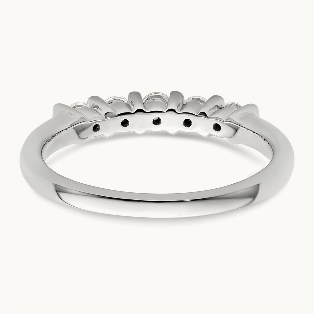 5-Stone Diamond Band, 14K White Gold