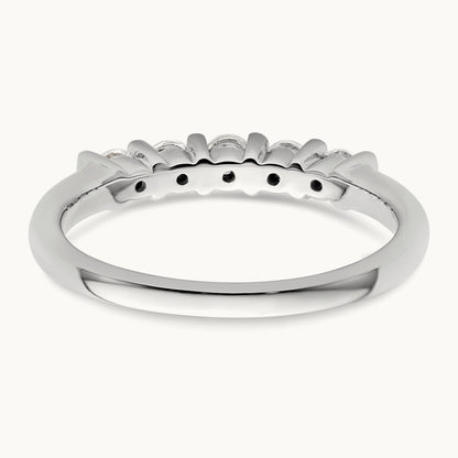 5-Stone Diamond Band, 14K White Gold