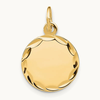 Etched .013 Gauge Engravable Round Disc Charm — 20mm