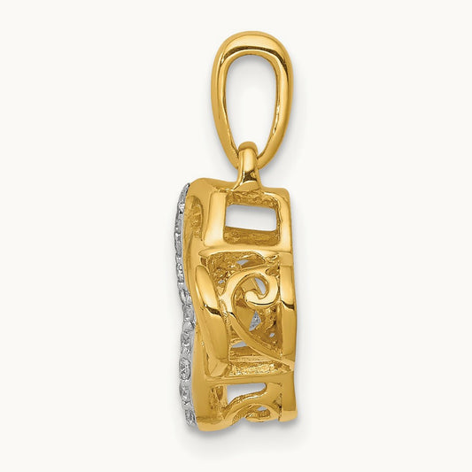 Vibrant Fashion Love Knot Pendant, 0.25 ct tw Lab-Grown Diamond